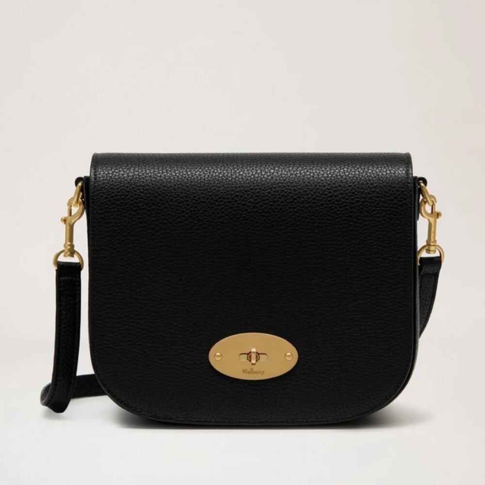 MULBERRY Small Darley Satchel Black Leather Crossbody Bag | Retails $795